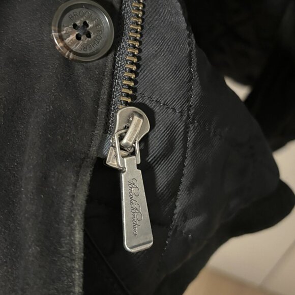 $950 Brooks Brothers Black Suede Field Jacket - Medium - Picture 14 of 16